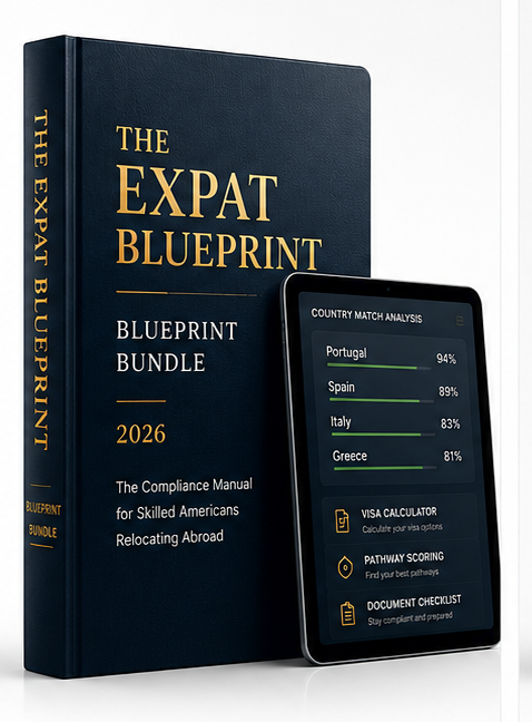 The Expat Blueprint Blueprint Bundle 2026 hardcover with companion tablet